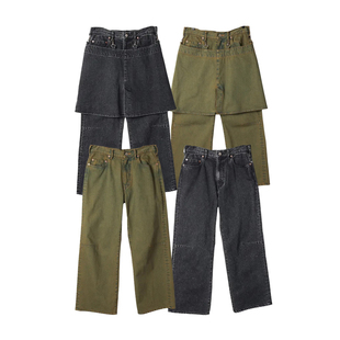 可拆卸短裙牛仔裤 JIEDA PANTS DENIM 25SS SKIRT