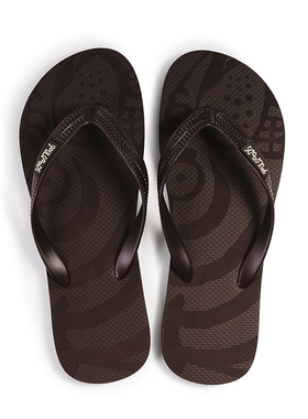 SOULGOODS 虎头LOGO沙滩拖鞋（咖啡棕）