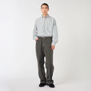 现货nanamica Button Down Stripe Wind Shirt 纽扣条纹衬衫26SS