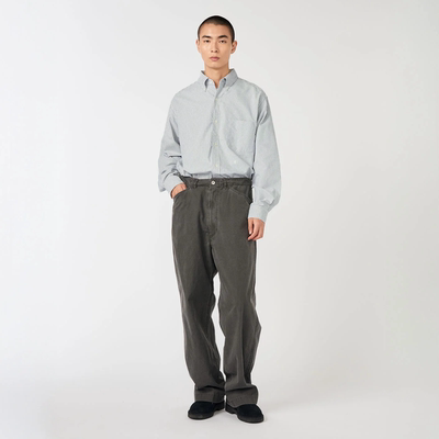 现货nanamica Button Down Stripe Wind Shirt 纽扣条纹衬衫26SS