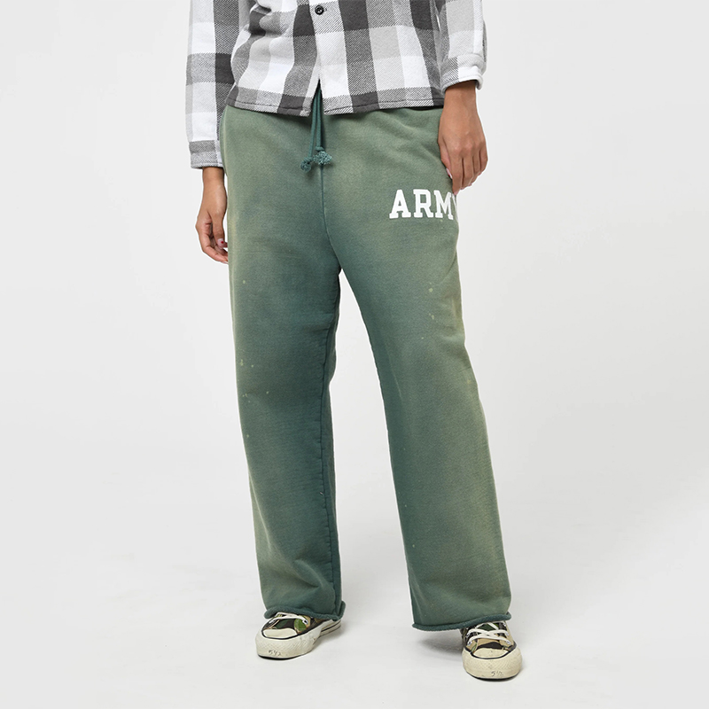 现货授权BOWWOW ARMY SWEAT PANTS 复古做旧宽松休闲运动裤25FW