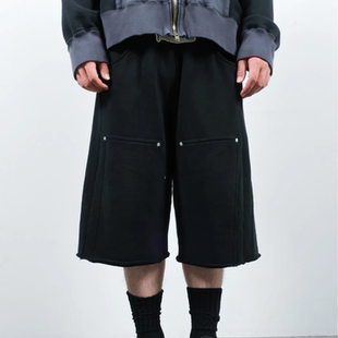 现货授权JIEDA 3/4DOUBLE KNEE SWEAT PANTS宽松休闲运动短裤26SS