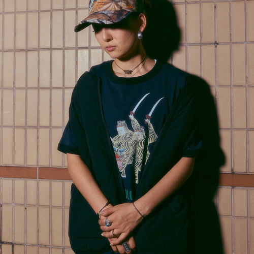 SOULGOODS 藤甲兵印花 T-Shirt拼色宽松休闲圆领短袖T恤25FW