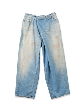 现货授权JIEDA OVER RAP DENIM PANTS复古水洗宽松休闲牛仔裤25AW