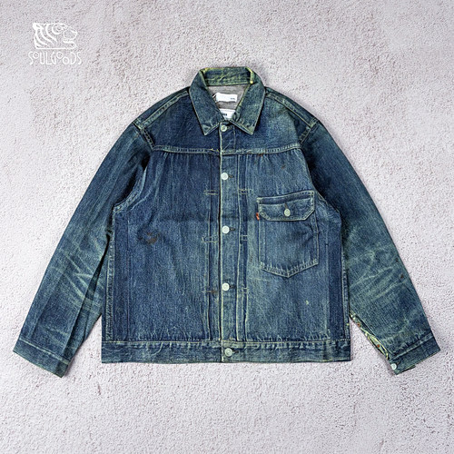 现货授权TOLQ Trompe loeil Denim Jacket 做旧水洗牛仔外套25FW