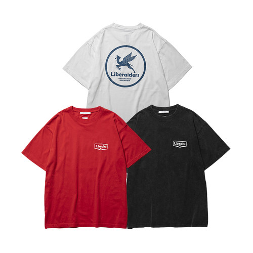 现货授权Liberaiders CIRCLE LOGO TEE 印花宽松圆领短袖T恤25FW