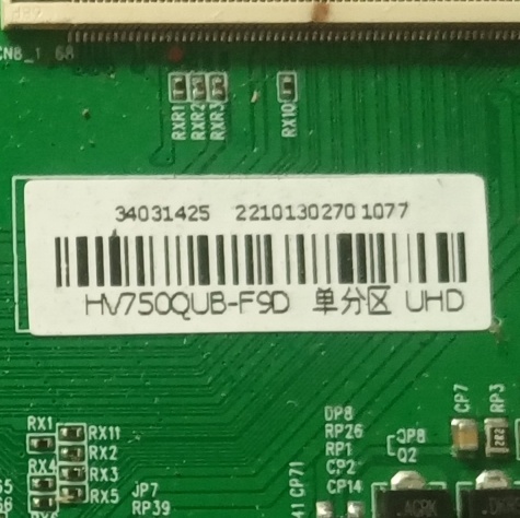 UV750QUB-N9D 京东方 DCBDS-B268A_07 逻辑板 2K 4K