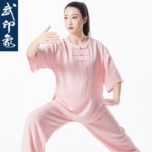 棉感麻太极服2026新款夏季薄款
