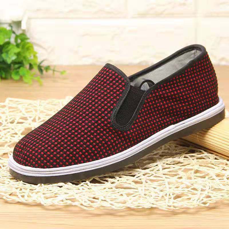 牛筋底穿穿看布鞋女加厚底松紧口格格女鞋妈妈鞋手工鞋子休闲布鞋