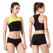 零阻力女款 分体田径服短跑接力队服 专业运动训练比赛紧身背心短裤