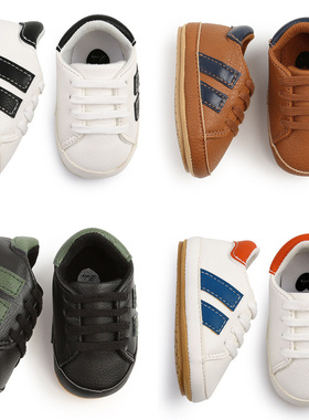 婴儿运动软底鞋子宝宝系带学步鞋防滑0软底1岁春秋季透气洋气百搭