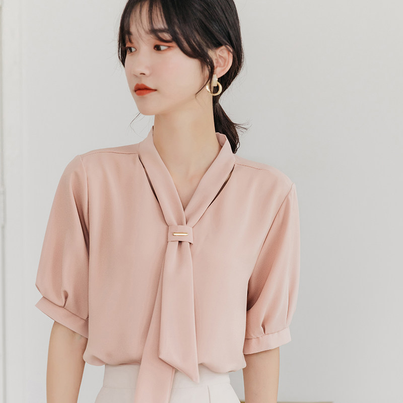 간호 셔츠 여름 반팔 유행 산후 느슨한 수유 탑 작은 셔츠 캐주얼 외출 쉬폰 얇은 간호 셔츠