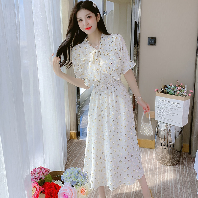 여름 외출용 수유복 러플 잔바람 쉬폰 미드기장 슬리밍 핫맘 산후 수유복