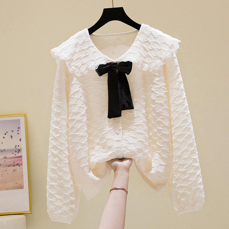 간호 탑 긴팔 가을 산후 활 인형 칼라 야외 느슨한 플러스 사이즈 세련된 핫 엄마 간호 셔츠 유행