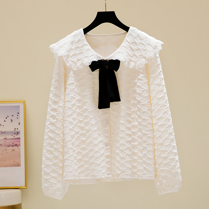 간호 탑 긴팔 가을 산후 활 인형 칼라 야외 느슨한 플러스 사이즈 세련된 핫 엄마 간호 셔츠 유행