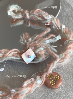 熹光｜原创小众设计清新可爱ins高级简约捷克珠毛线编织锁骨链