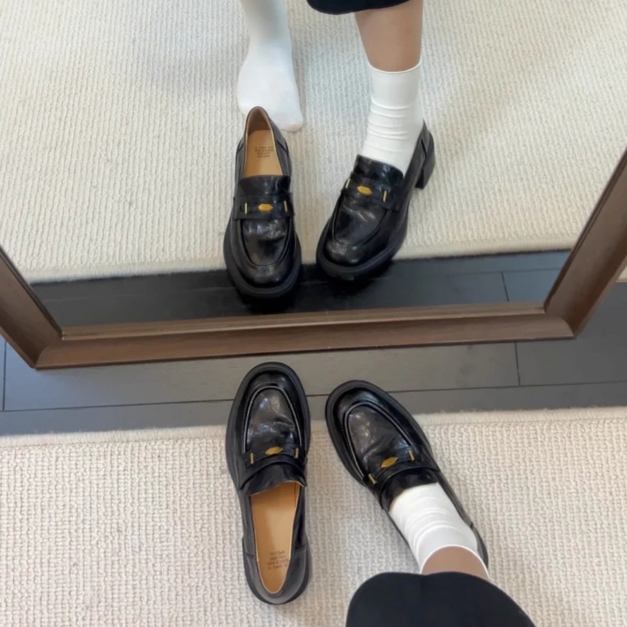 2026春季新款英伦风圆头乐福鞋女