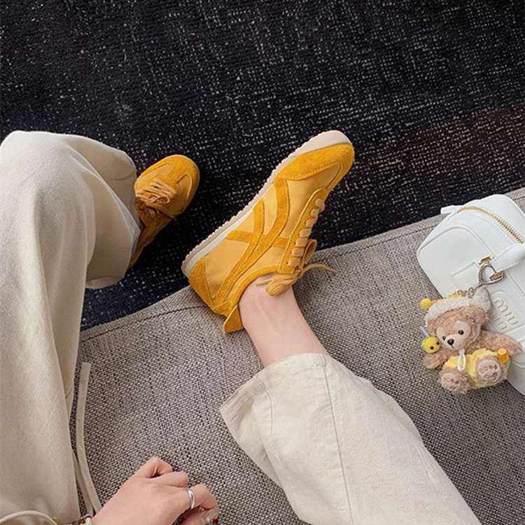 法式复古真皮软底休闲德训鞋女2025春新款韩版圆头系带百搭运动鞋