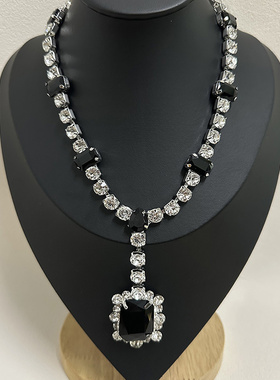 欧美重工轻奢高级感闪钻锆石项链