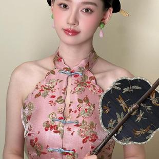 晨拍礼服女新娘法式高级感气质粉色晨袍敬酒服订婚宴回门服连衣裙