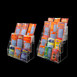 刮刮乐红包陈列架彩票站台即开彩票摆放架放福彩体彩票展示盒加高