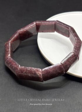 天然紫云母手牌手排手链diy原创水晶车厘子红水晶礼物复古饰品