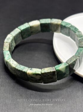 天然青海翠手牌手排手链diy原创水晶外贸小众绿色礼物复古饰品