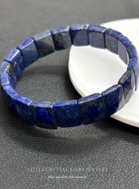 天然蓝色青金石手牌排手链可diy原创水晶文玩礼物女生文艺饰品