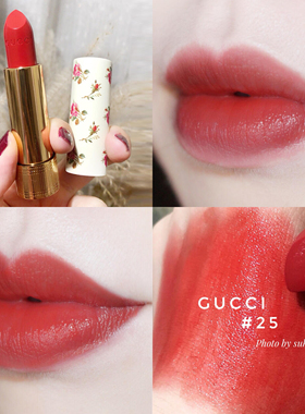 现货速发gucci古驰口红25碎花203