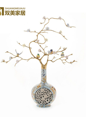 美式风陶瓷装饰电视柜玄关花器