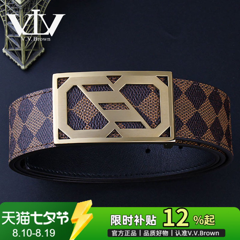 V.V.Brown男士牛皮皮带
