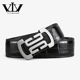 V.V.Brown正宗鳄鱼皮皮带真皮男士 腰带 腰带中青年商务打孔板扣裤