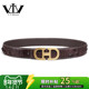 VVBrown意大利品牌正品 鳄鱼皮皮带男奢侈品平滑扣真皮高档腰带男