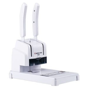 齐心凭证装订机会计电动热熔胶管胶装机小型财务账本文件标书全自动打孔票据档案办公专用装线打洞手动打孔机