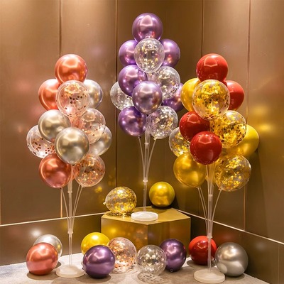 门店开业庆典装饰气球地飘立柱