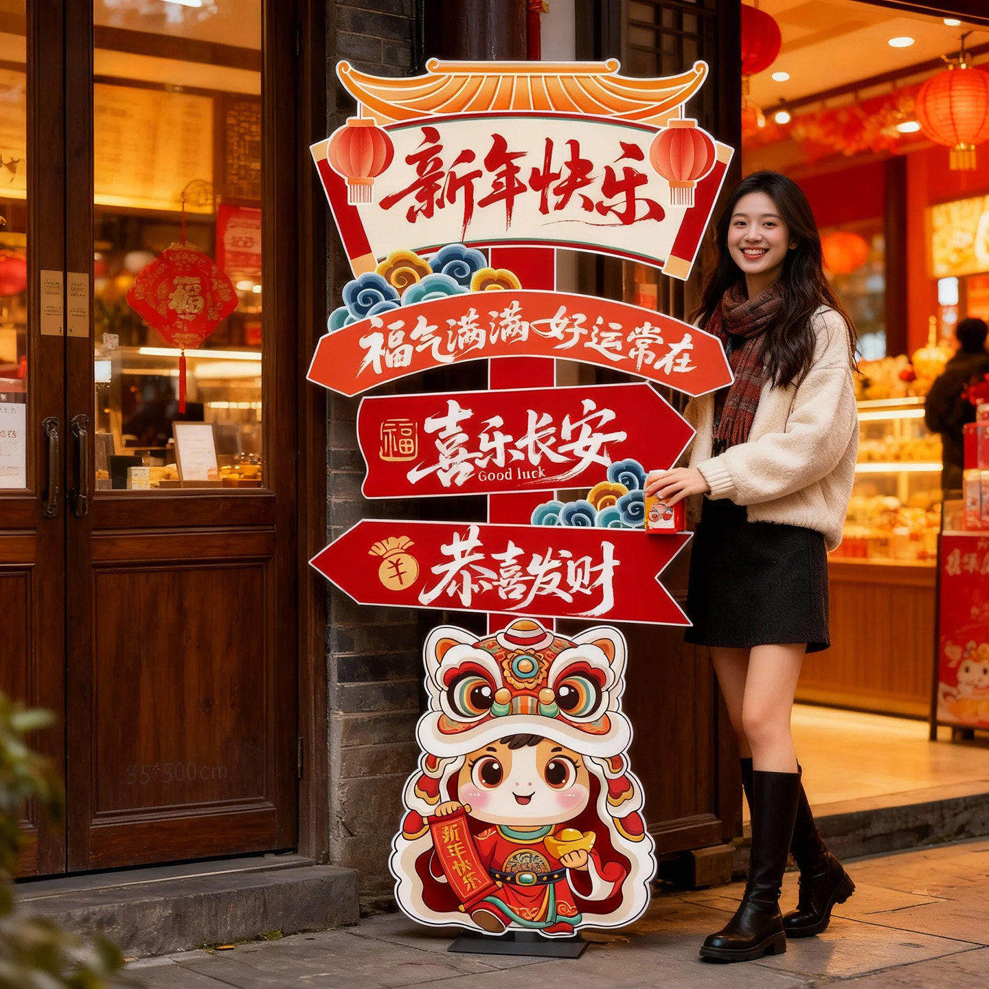 马年迎宾牌年会现场氛围感装饰路牌2026新年商场店铺门口立牌kt板,节庆用品/礼品,装扮布置套餐,淘宝优惠券,粉丝福利购,淘宝优惠卷