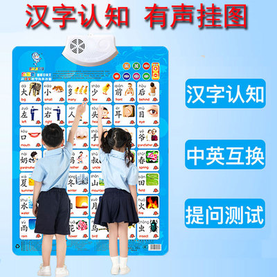 幼儿汉语拼音全套认数字有声挂图