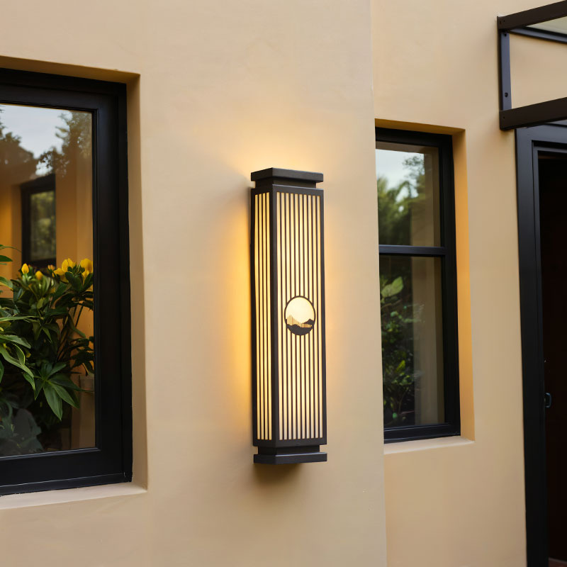 新中式户外防水壁灯太阳能售楼处别墅酒店挂壁灯墙壁灯室外庭院