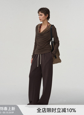 【重工荡领】BiLLconch莫代尔棉混纺复古t恤重工刺绣设计拼接长袖