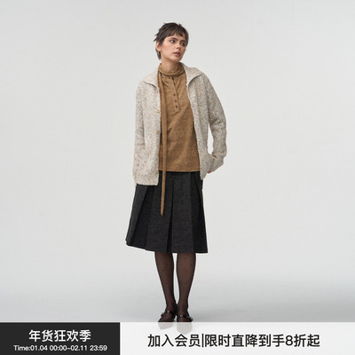 【肌理彩纱】BiLLconch立体彩纱纹理感毛衣两穿休闲外套上衣秋冬