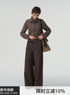 【玫瑰序章】BiLLconch绒感坑条手工玫瑰外套复古针织毛衣女秋款