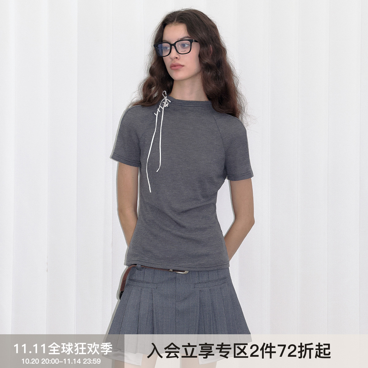 Berlinconch针织绑带设计针织衫