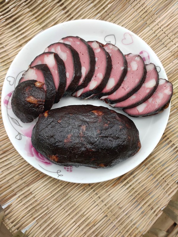 猪血丸子湖南特产农家味腊血豆腐邵阳宝庆柴火血粑 2个包邮非贵州