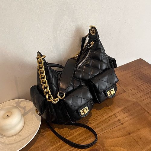 菱格绣线包包女2025新款春夏季百搭斜挎包超火小众爆款单肩腋下包