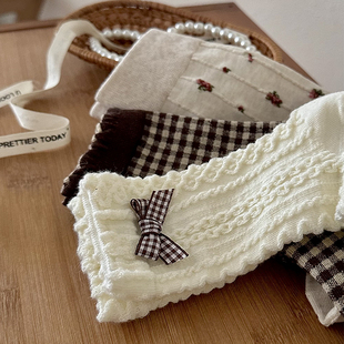 【3双装】立体蝴蝶结小玫瑰花秒变小萝莉