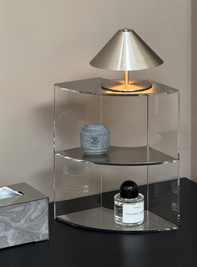 爱屿筑家 轻奢不锈钢杯架水杯收纳香水化妆品整理桌面多层置物架