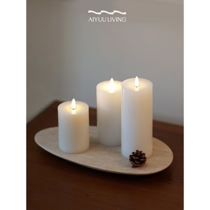 觅屿 仿真LED电子蜡烛氛围灯高级石蜡摇摆烛桌面装饰摆件小夜灯