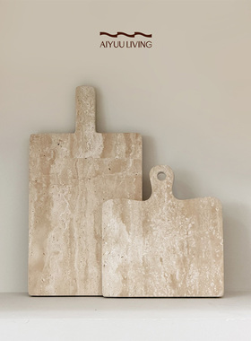 天然洞石砧板厨房摆盘边柜装饰