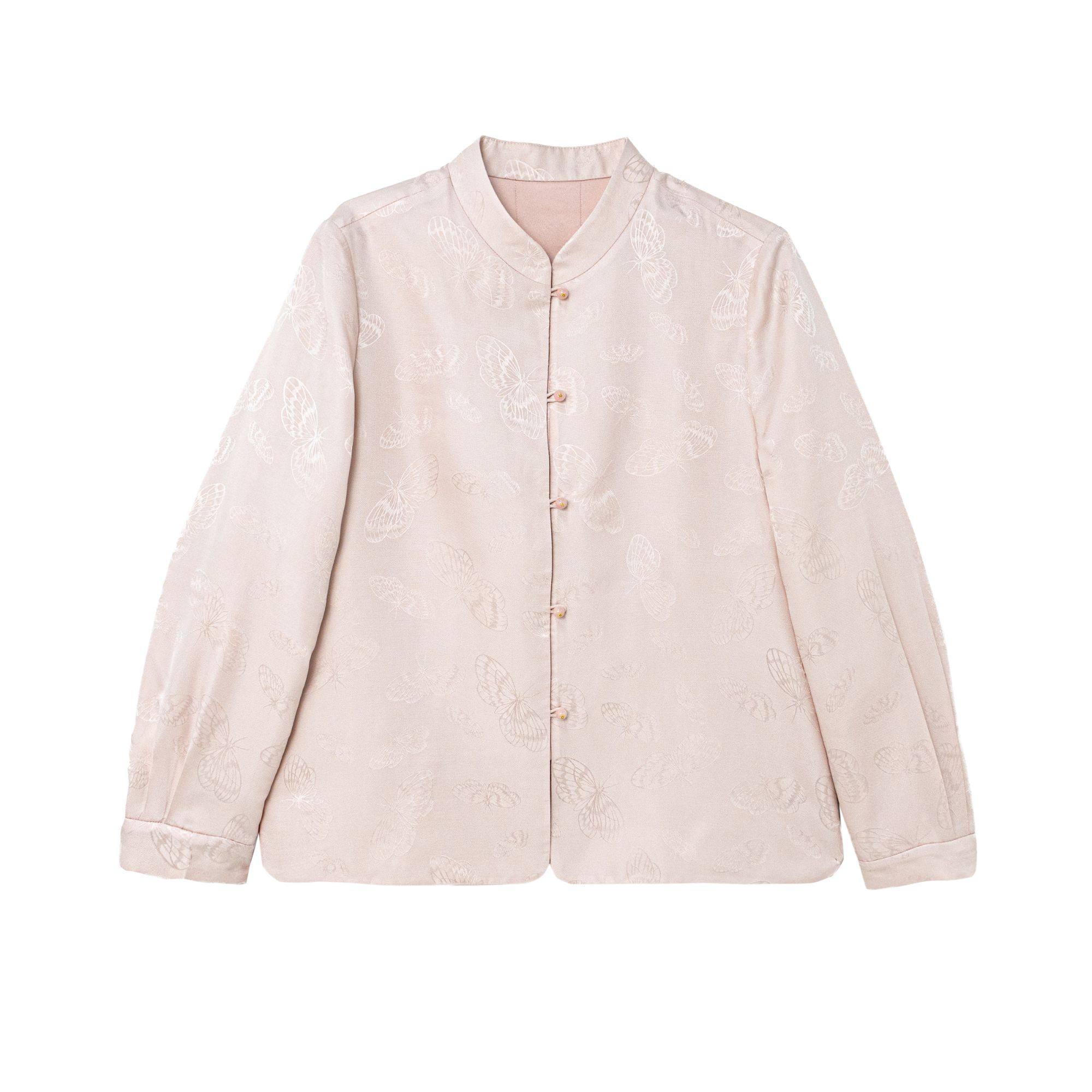 【粉黛】新中式桑蚕丝加棉衬衣时尚国风气质休闲百搭女装G518117,女装/女士精品,短外套,淘宝优惠券,粉丝福利购,淘宝优惠卷