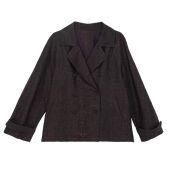 西装 桑蚕丝复古提花气质长袖 新中式 风衣外套女G518081 扶摇